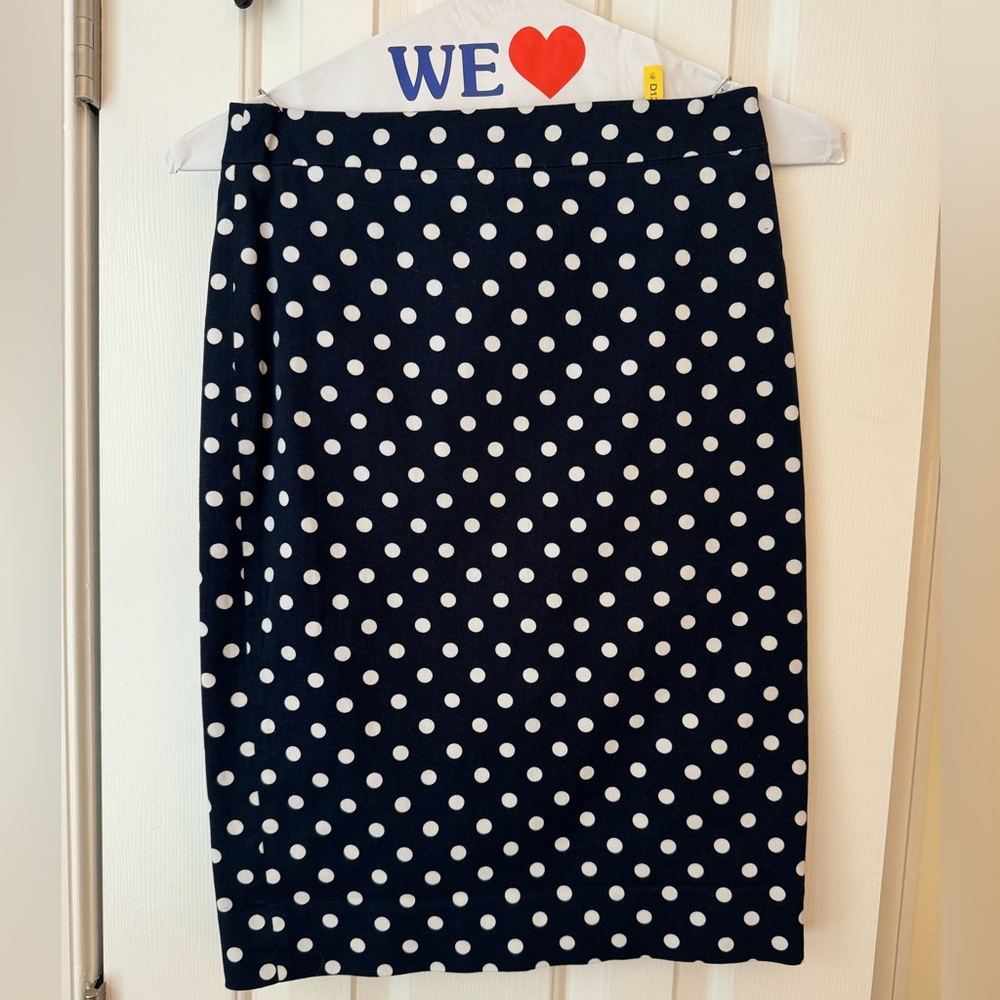 J. Crew Polka Dot Pencil Skirt
